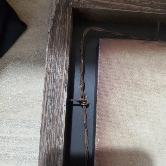 David Stoecklein " Winter Save Barnwood Shadow Box". Western Wood Barbwire.Art - Picture 3 of 8